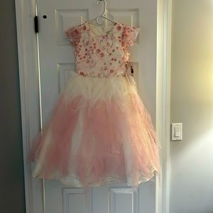 Rare Editions Pink and White Formal Dress